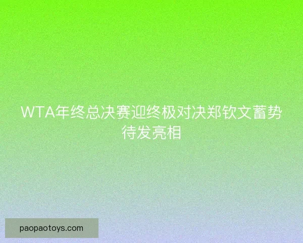 WTA年终总决赛迎终极对决郑钦文蓄势待发亮相